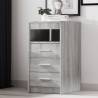 Drawer Cabinet Grey Sonoma 40x50x76 cm Engineered Wood Colour grey sonoma Quantity in Package 1 Number of 