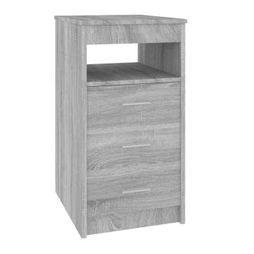 Stylish Grey Sonoma Drawer Cabinet - Compact Storage Solution