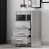 Stylish Grey Sonoma Drawer Cabinet - Compact Storage Solution