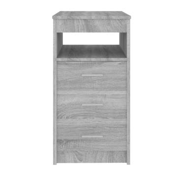 Stylish Grey Sonoma Drawer Cabinet - Compact Storage Solution