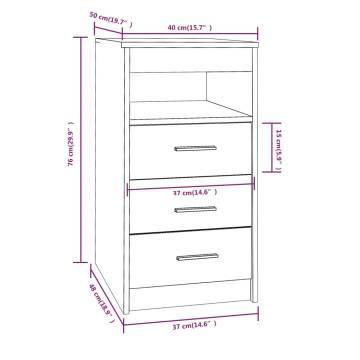 Stylish Grey Sonoma Drawer Cabinet - Compact Storage Solution