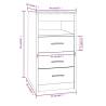 Stylish Grey Sonoma Drawer Cabinet - Compact Storage Solution