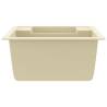 Beige Granite Double Basin Kitchen Sink with Overflow Hole