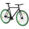 Fixed Gear Bike Black & Green 700c 55 cm - Hipomarket