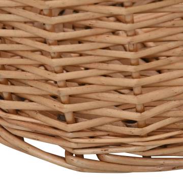 Natural Willow Firewood Basket with Handles - 78x54x34 cm