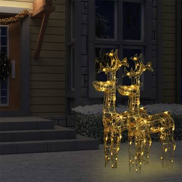 Reindeer Christmas Decorations - 2 pcs Acrylic 60x16x100 cm