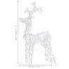 Reindeer Christmas Decorations - 2 pcs Acrylic 60x16x100 cm