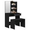 Stylish Black Dressing Table Set - 74.5x40x141 cm