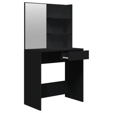 Stylish Black Dressing Table Set - 74.5x40x141 cm