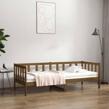 Day Bed Honey Brown 80x200 cm - Solid Pine Wood | Hipomarket