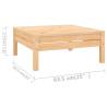 10 Piece Garden Lounge Set - Solid Wood Pine | HiPo Market