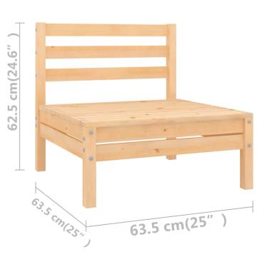 10 Piece Garden Lounge Set - Solid Wood Pine | HiPo Market