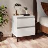 Stylish Bed Cabinet in White - 40x35x50 cm Engineered Wood