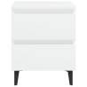 Stylish Bed Cabinet in White - 40x35x50 cm Engineered Wood