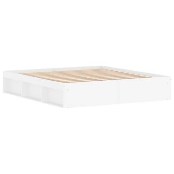 Stylish White Bed Frame 180x200 cm - Super King Size