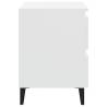 Stylish Bed Cabinet in White - 40x35x50 cm Engineered Wood