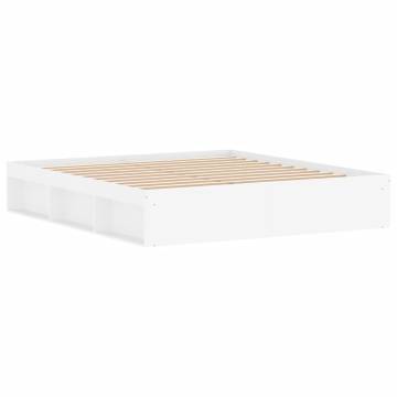 Stylish White Bed Frame 180x200 cm - Super King Size