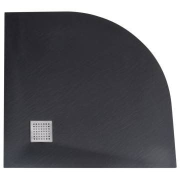 Shower Tray SMC Black 90x90 cm - Durable & Stylish