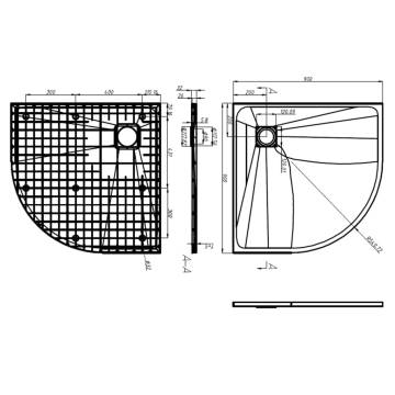 Shower Tray SMC Black 90x90 cm - Durable & Stylish