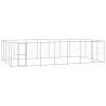 Outdoor Dog Kennel Galvanised Steel 33.88 m² Colour silver Size 770 x 440 x 180 cm Quantity in Package 1 