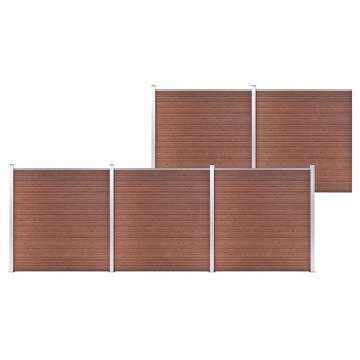 Garden Fence WPC 872x186 cm Brown - Durable & Stylish