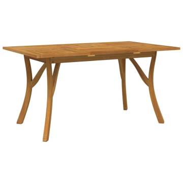 Garden Table 150x90 cm - Solid Wood Acacia | HipoMarket