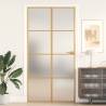 Interior Door Slim Golden 102.5x201.5 cm Tempered Glass and Aluminium Colour gold and matt Size 102.5 x 201.5 cm Quantity in Package 1 Pattern 4x2 grids 