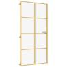 Interior Door Slim Golden - 102.5x201.5 cm Tempered Glass