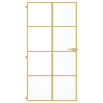 Interior Door Slim Golden - 102.5x201.5 cm Tempered Glass