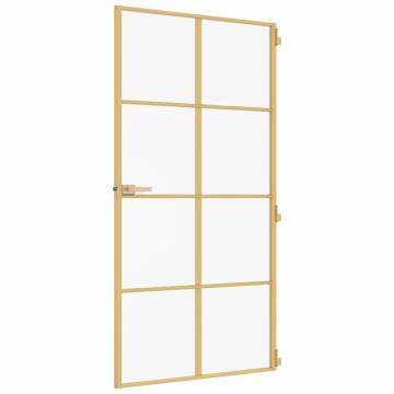 Interior Door Slim Golden - 102.5x201.5 cm Tempered Glass