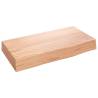 Wall Shelf Light Brown - Solid Oak Wood 40x20x6 cm