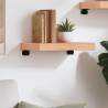 Wall Shelf Light Brown - Solid Oak Wood 40x20x6 cm