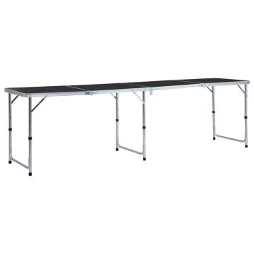 Foldable Camping Table Grey Aluminium 240x60 cm - HipoMarket