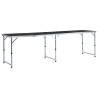 Foldable Camping Table Grey Aluminium 240x60 cm Colour grey Size 240 x 60 cm Quantity in Package 1 