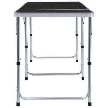 Foldable Camping Table Grey Aluminium 240x60 cm - HipoMarket