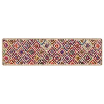 Washable Multicolour Rug 80x300 cm - Soft & Anti-Slip