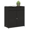 Garden Storage Cabinet Black - 105x55x113 cm Poly Rattan