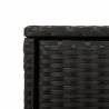 Garden Storage Cabinet Black - 105x55x113 cm Poly Rattan