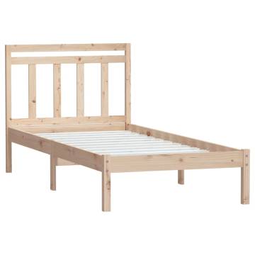 Solid Wood Pine Bed Frame 100x200 cm - Stylish & Durable