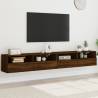 TV Wall Cabinets 2 pcs Brown Oak 100x30x30 cm Engineered Wood Colour brown oak Quantity in Package 2 Width 100 cm 