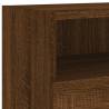 TV Wall Cabinets 2pcs Brown Oak - Engineered Wood 100x30x30 cm