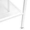 Ladder Bookcase 4 Tiers Metal White - Stylish & Compact Storage