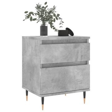 Concrete Grey Bedside Cabinets - Set of 2 | Hipomarket