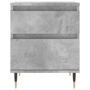 Concrete Grey Bedside Cabinets - Set of 2 | Hipomarket