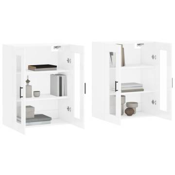 High Gloss White Wall Mounted Cabinets - Set of 2 | Hipo Market