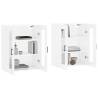 High Gloss White Wall Mounted Cabinets - Set of 2 | Hipo Market