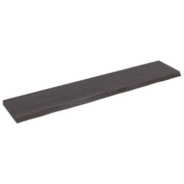 Wall Shelf Dark Brown Solid Oak - Stylish Storage Solution