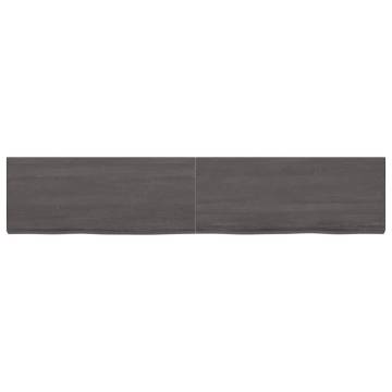 Wall Shelf Dark Brown Solid Oak - Stylish Storage Solution