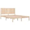 Solid Wood King Size Bed Frame 150x200 cm - Modern Design