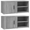 Stylish Grey Sonoma TV Cabinets - 80x31.5x36 cm (2 pcs)